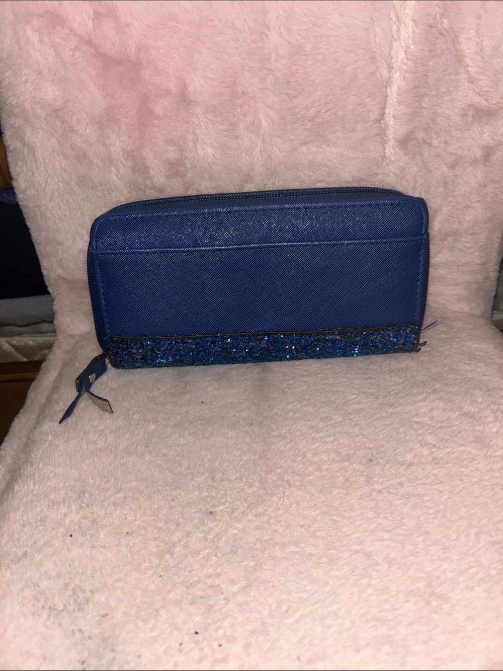 kate spade Blue Glitter-Bottom Zip Wallet - Picture 2 of 4